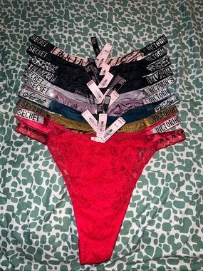 Victoria's Secret Shine Strap Panties Bundle